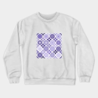 repeating pattern with boho style circles, lavender color Crewneck Sweatshirt